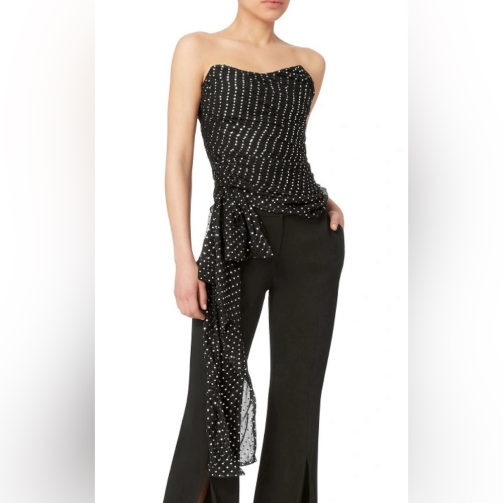 Redemption Silver Dot Bustier Top